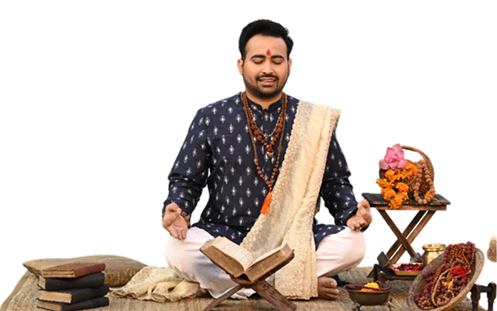 Pandit performing a personalized puja